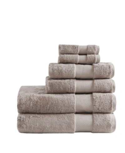 Madison Park Turkish Cotton 6-pc. Bath Towel Set Bedding In Taupe
