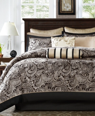 Madison Park Adeline 12-pc. California King Comforter Set Bedding In Black