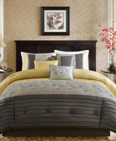 Madison Park Serene 7-pc. California King Comforter Set Bedding In Yellow
