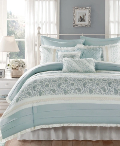 Madison Park Dawn 9-pc. Queen Comforter Set Bedding In Blue