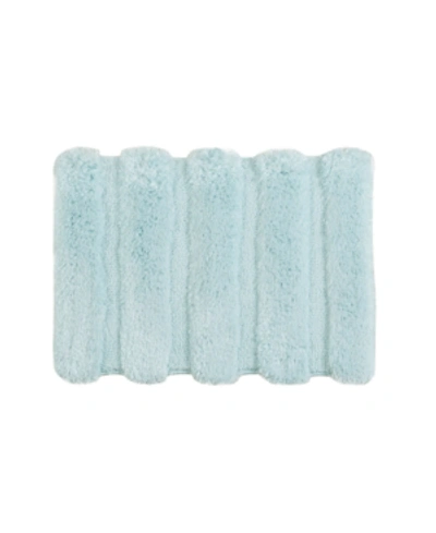 Madison Park Pearl Tufted Channel Bath Rug, 17" X 24" In Seafoam