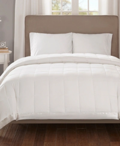 Madison Park Cambria Oversized Down Alternative Blanket With Satin Trim, Full/queen In Ivory