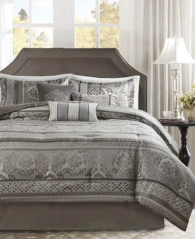 Madison Park Ophelia 7-pc. King Comforter Set Bedding In Grey