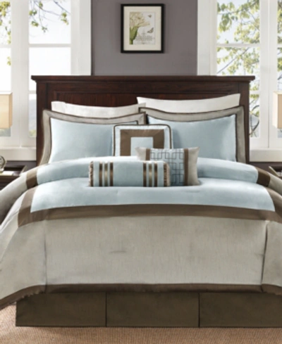 Madison Park Genevieve 7-pc. California King Comforter Set Bedding In Blue