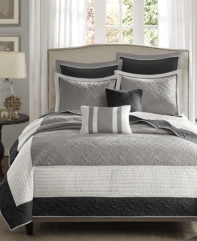 Madison Park Attingham 7-pc. Quilt Set, King/california King In Black