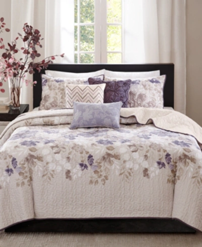 Madison Park Luna 6-pc. Quilt Set, Full/queen In Taupe