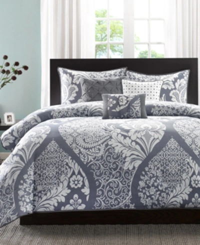 Madison Park Vienna 6-pc. Duvet Cover Set, Full/queen In Grey