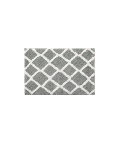 Madison Park Bittman Tufted Reversible Microfiber Bath Rug, 21" X 34" In Grey