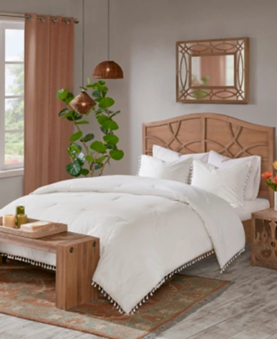Madison Park Lillian Full/queen 3 Piece Cotton Comforter Set Bedding In Ivory
