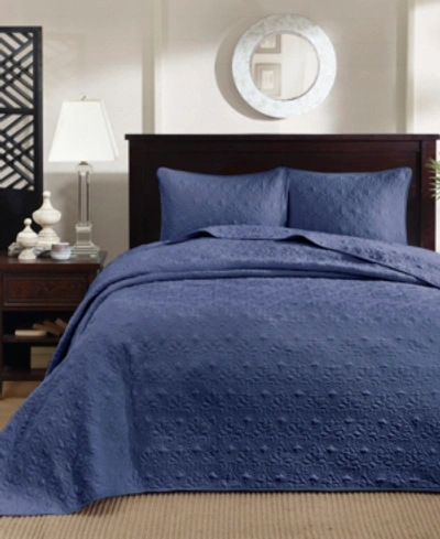Madison Park Quebec Quilted 3-pc. Bedspread Set, Queen In Navy