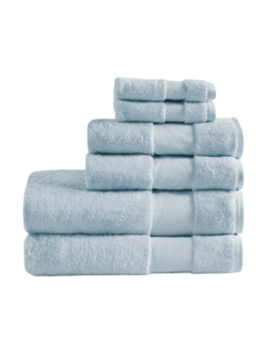 Madison Park Turkish Cotton 6-pc. Bath Towel Set Bedding In Light Blue