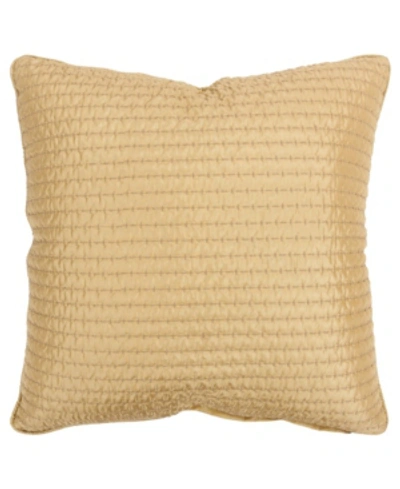 Rizzy Home Soldpolyester Filled Decorative Pillow22" X 22" In Gold-tone
