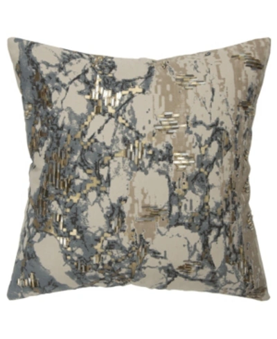 Rizzy Home Abstract Polyester Filled Decorative Pillow, 20" X 20" In Natural