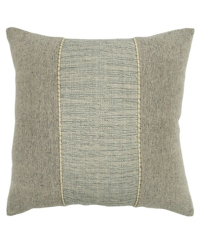 Rizzy Home Stripes Polyester Filled Decorative Pillow, 20" X 20" In Gray