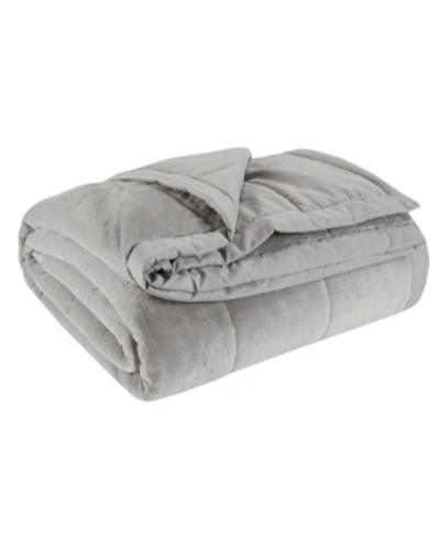 Madison Park Coleman Plush Reversible Heiq Smart Temperature Down Alternative Blanket, Twin/twin Xl In Gray