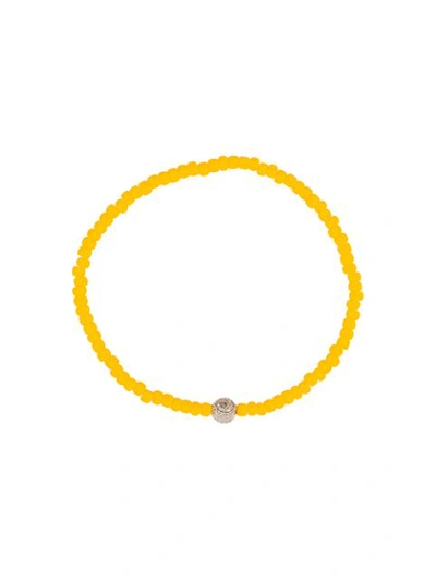 Luis Morais Solar Plexus Chakra Beaded Bracelet In Yellow