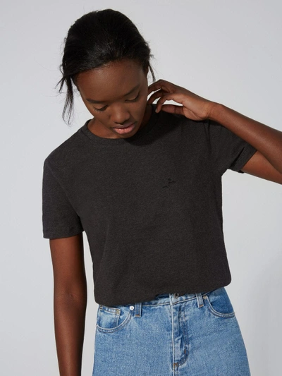 Frank + Oak The Made In Canada Signature T-shirt In Charcoal