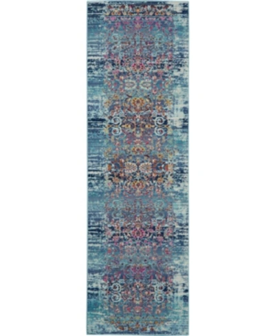 Long Street Looms Era Tabriz Era02 2'4" X 8' Runner Rug In Blue