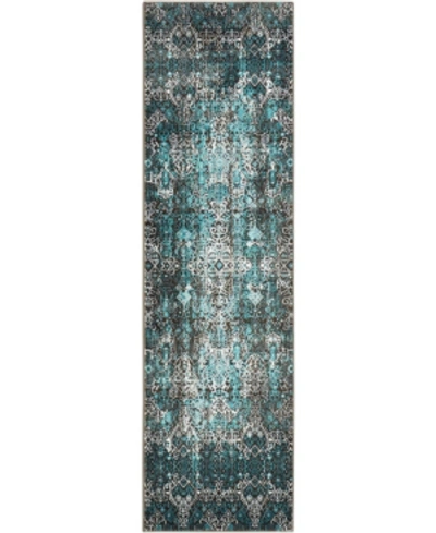 Long Street Looms Fate Fat04 Blue 2'2" X 7'6" Runner Rug