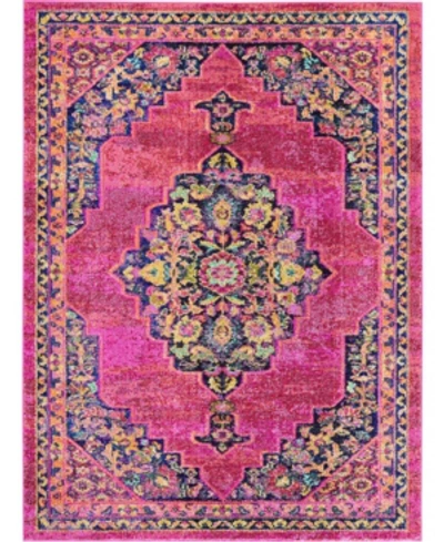 Long Street Looms Slater Sla01 Pink 5'3" X 7'3" Area Rug In Pink/flame