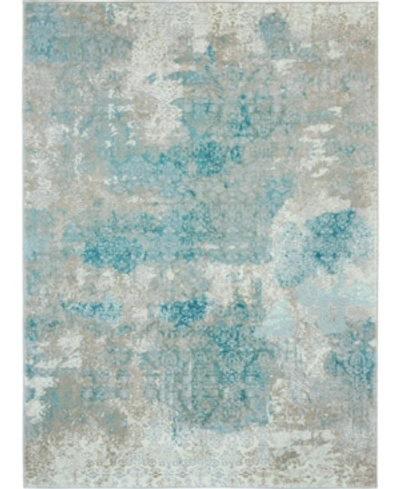 Long Street Looms Fate Fat07 Ivory 5'3" X 7'4" Area Rug In Ivory Blue