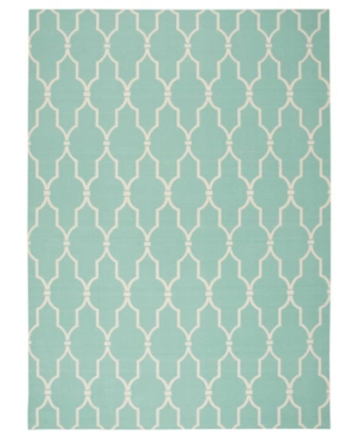 Long Street Looms Backyard Bac087 Aqua 7'9" X 10'10" Outdoor Area Rug