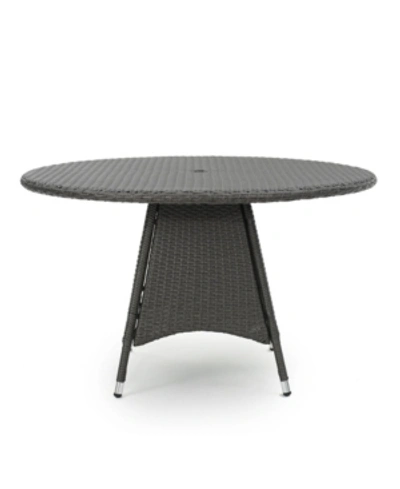 Noble House Corsica Round Dining Table In Gray