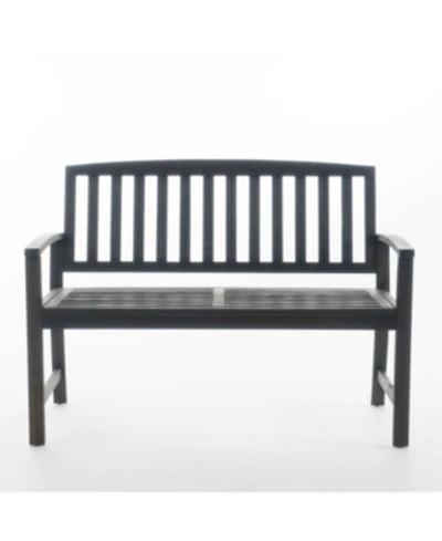 Noble House Loja Outdoor Bench In Dark Gray
