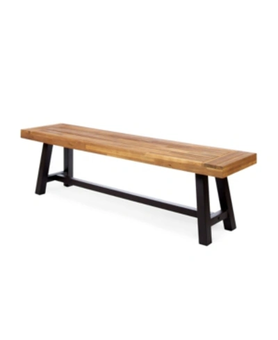 Noble House Carlisle Outdoor Bench In Brown