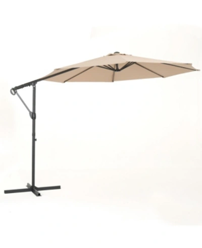 Noble House Stanley Outdoor Banana Sun Canopy With Frame In Beige