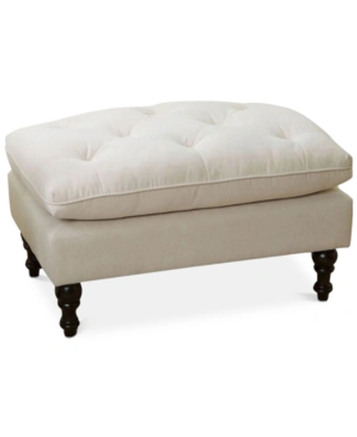 Noble House Amaris Tufted Ottoman In Cream