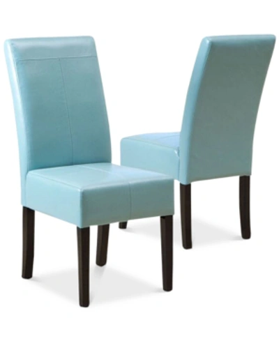 Noble House Lyons Dining Chairs (set Of 2) In Teal Blue
