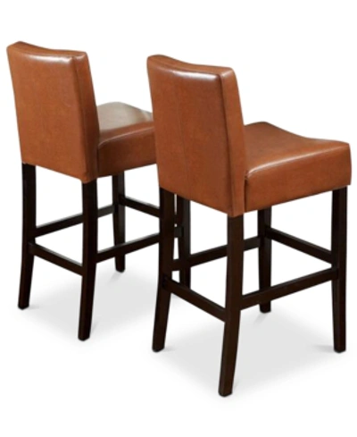 Noble House Dawken Counter Stool (set Of 2) In Hazelnut