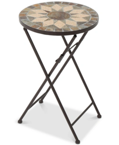 Noble House Cory Round Side Table In Natural