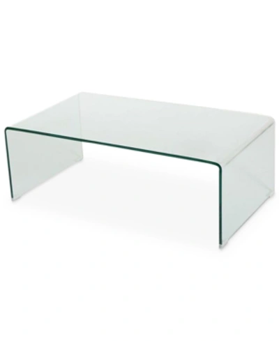 Noble House Senuri Glass Coffee Table In Clear