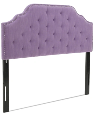 Noble House Vandale Adjustable Full/queen Headboard In Light Purple