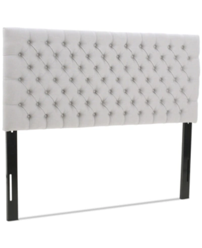 Noble House Gallow Adjustable Full/queen Headboard In Light Grey