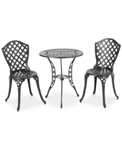 Noble House Pincus 3-pc. Bistro Set In Black