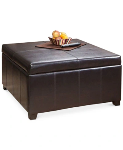 Noble House Hywel Storage Ottoman In Expresso