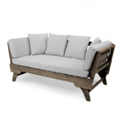 Noble House Ottavio Outdoor Daybed In Grey