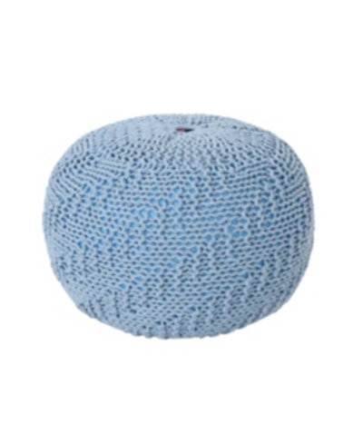 Noble House Hershel Pouf In Teal