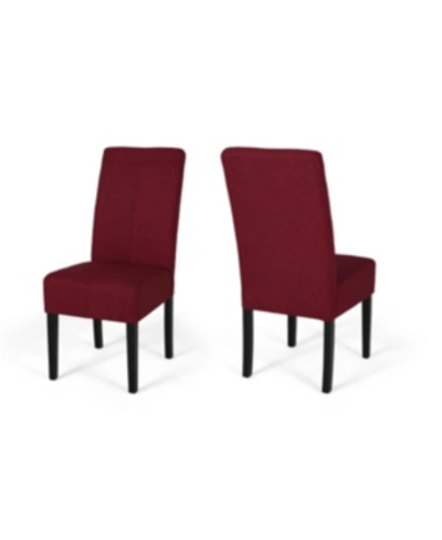 Noble House Pertica Dining Chair (set Of 2) In Red