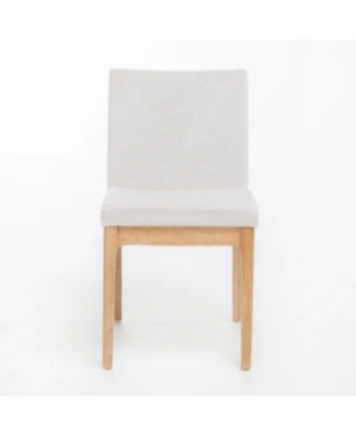 Noble House Kwame Dining Chair, Set Of 2 In Beige