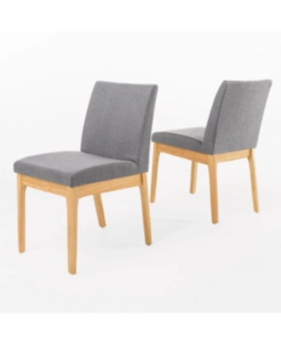 Noble House Kwame Dining Chair, Set Of 2 In Dark Grey