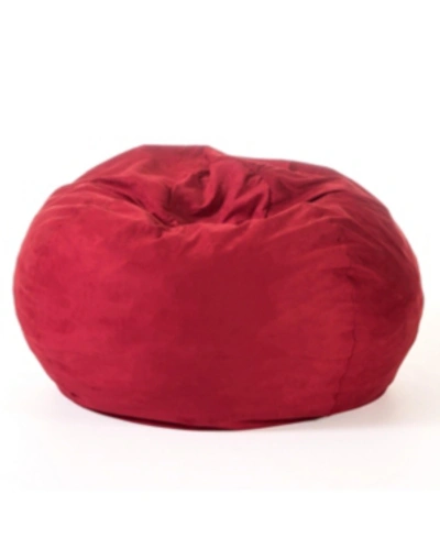 Noble House 5ft Suede Bean Bag In Red