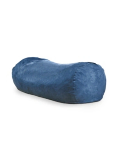 Noble House 8ft Microfiber Synthetic Suede Bean Bag In Dark Blue