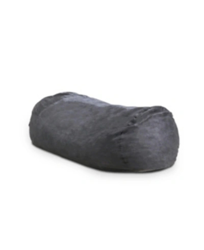 Noble House 8ft Microfiber Synthetic Suede Bean Bag In Charcoal