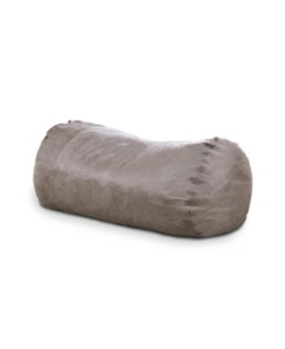 Noble House 8ft Microfiber Synthetic Suede Bean Bag In Grey