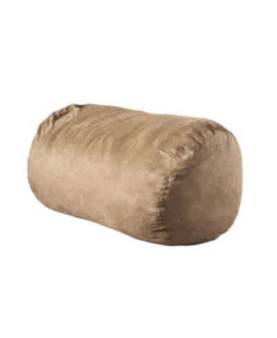 Noble House 6.5ft Suede Bean Bag In Latte