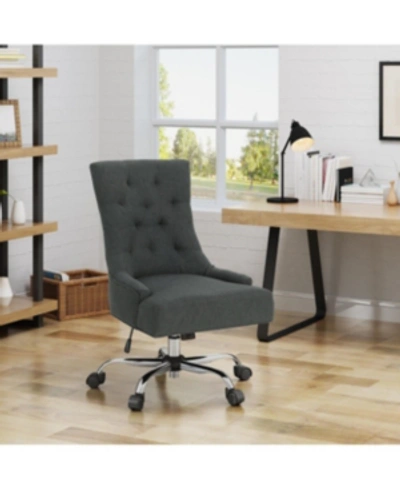 Noble House Americo Office Chair In Dark Grey